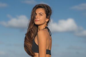 woman in bikini on beach