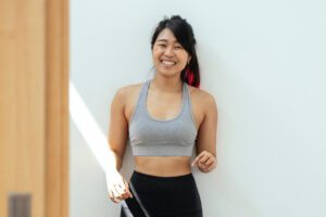woman in yoga outfit